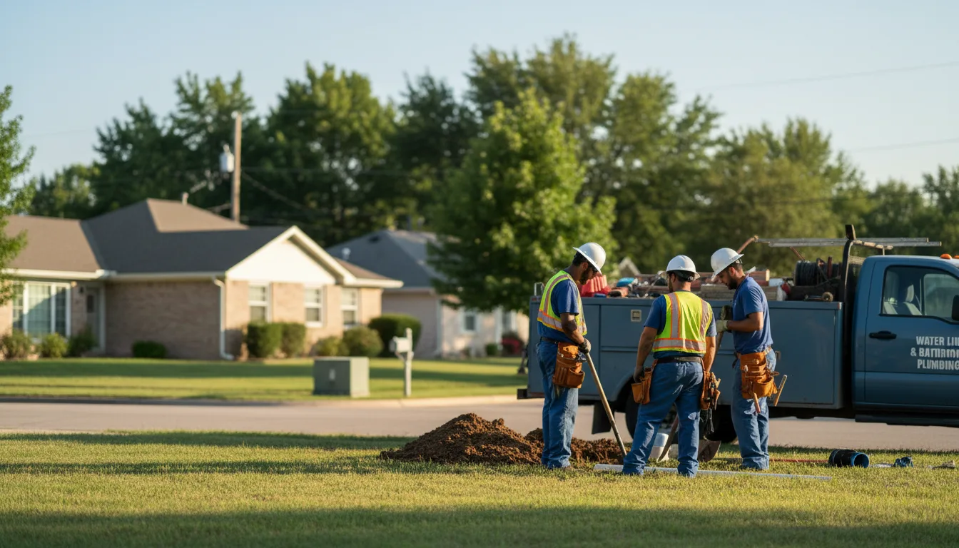 Residential water line and bathroom plumbing service in Granby, MO